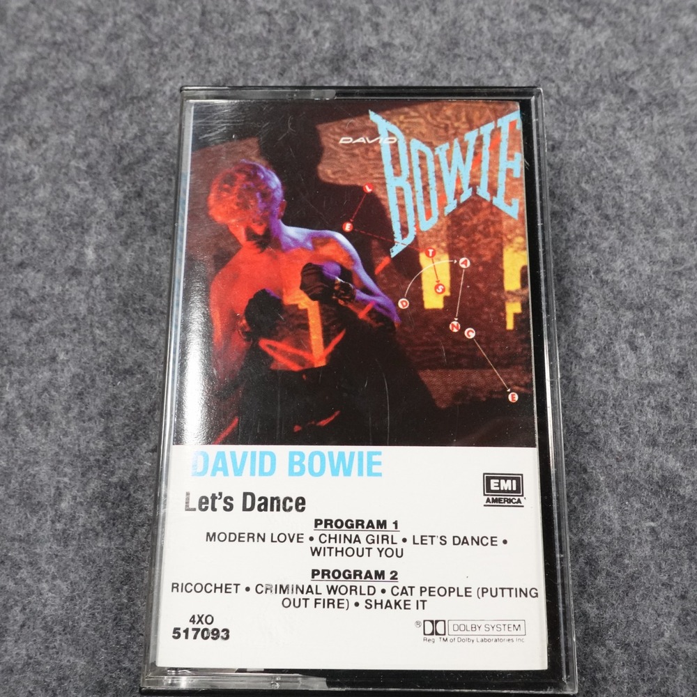David Bowie Let's Dance Cassette Tape 1983 EMI America 4XO-517093 Vintage Album